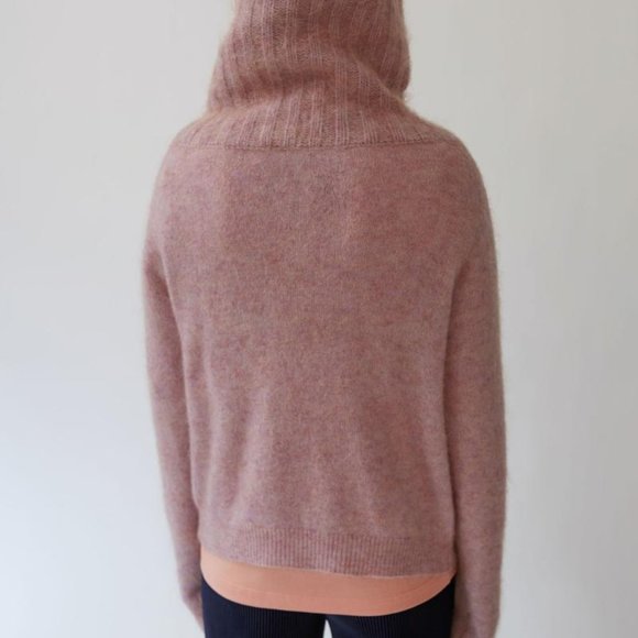 NWT XS Acne Studios Raze Mohair Purple Pink Cowl Turtleneck Sweater - Picture 13 of 16